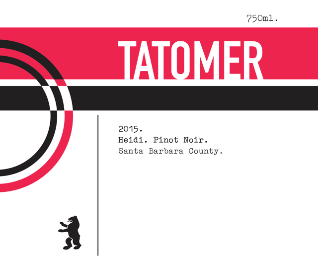 Tatomer, Pinot Noir, Heidi 2015